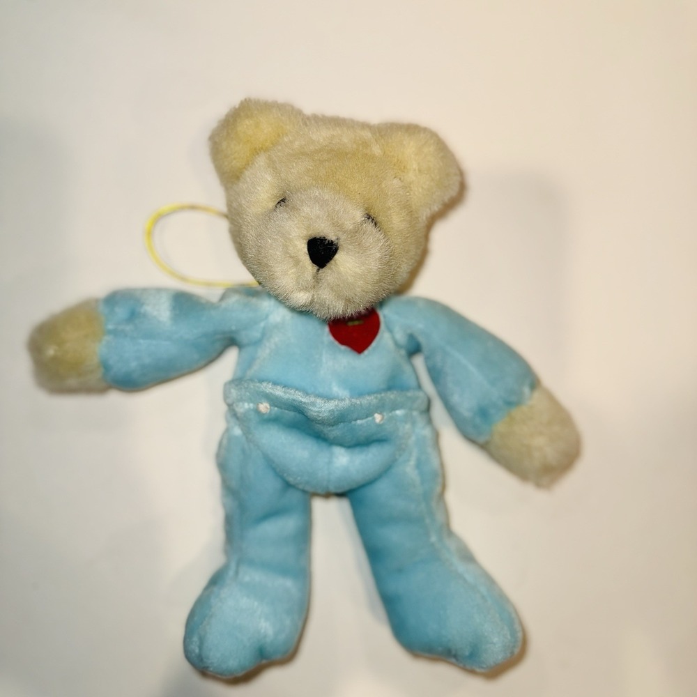 Vintage Kurt Adler Holly Bearies Teddy Bear Family Christmas Ornament
